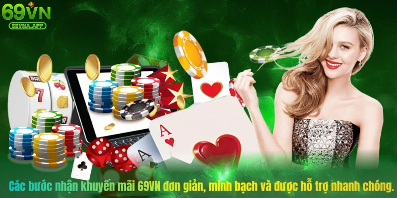 Các bước nhận khuyến mãi 69VN đơn giản, minh bạch và được hỗ trợ nhanh chóng.